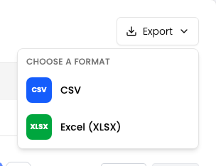 Export menu